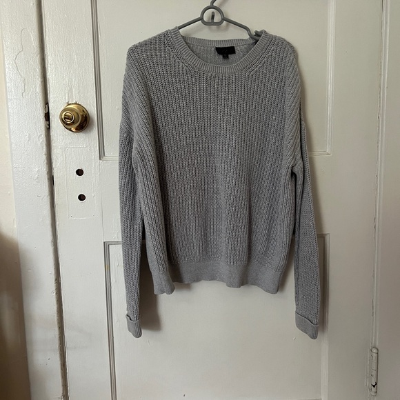 Topshop Sweaters - Topshop Light Gray Crewneck Sweater for women
